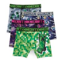 Little & Big Boys 4 Pack Minecraft Boxer Briefs