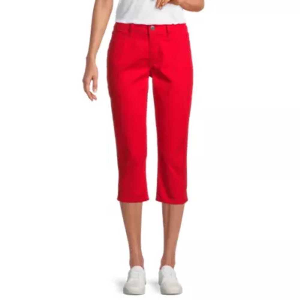 St. John's Bay Secretly Slender Mid Rise Denim Capris - JCPenney