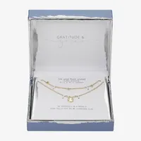 Gratitude & Grace 2-pc. Cubic Zirconia Pure Silver Over Brass 16 Inch Box Necklace Set