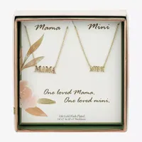 Sparkle Allure Mama & Mini 2-pc. 14K Gold Over Brass 18 Inch Cable Necklace Set