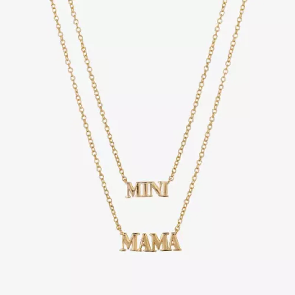 Sparkle Allure Mama & Mini 2-pc. 14K Gold Over Brass 18 Inch Cable Necklace Set