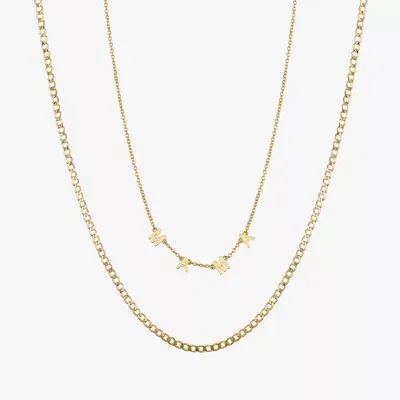 Sparkle Allure Mama 2-pc. 14K Gold Over Brass 18 Inch Cable Necklace Set