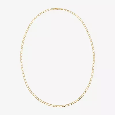 14K Gold 18 - 22 Inch Hollow Link Chain Necklace