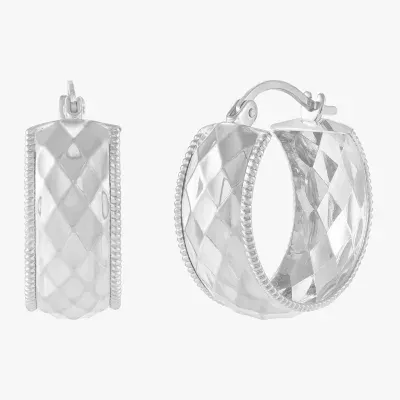 10K Gold 22mm Round Hoop Earrings