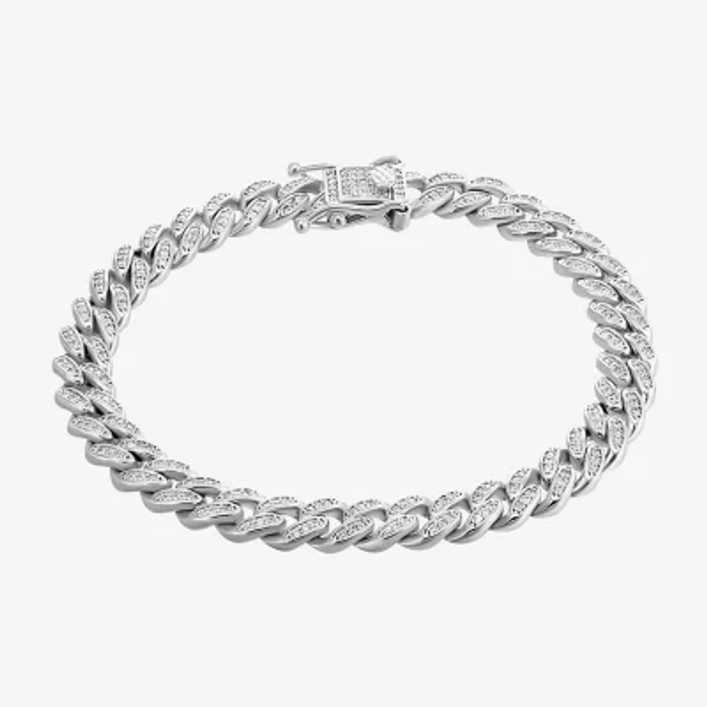 Sterling Silver 8 1/2 Inch Solid Link Chain Bracelet