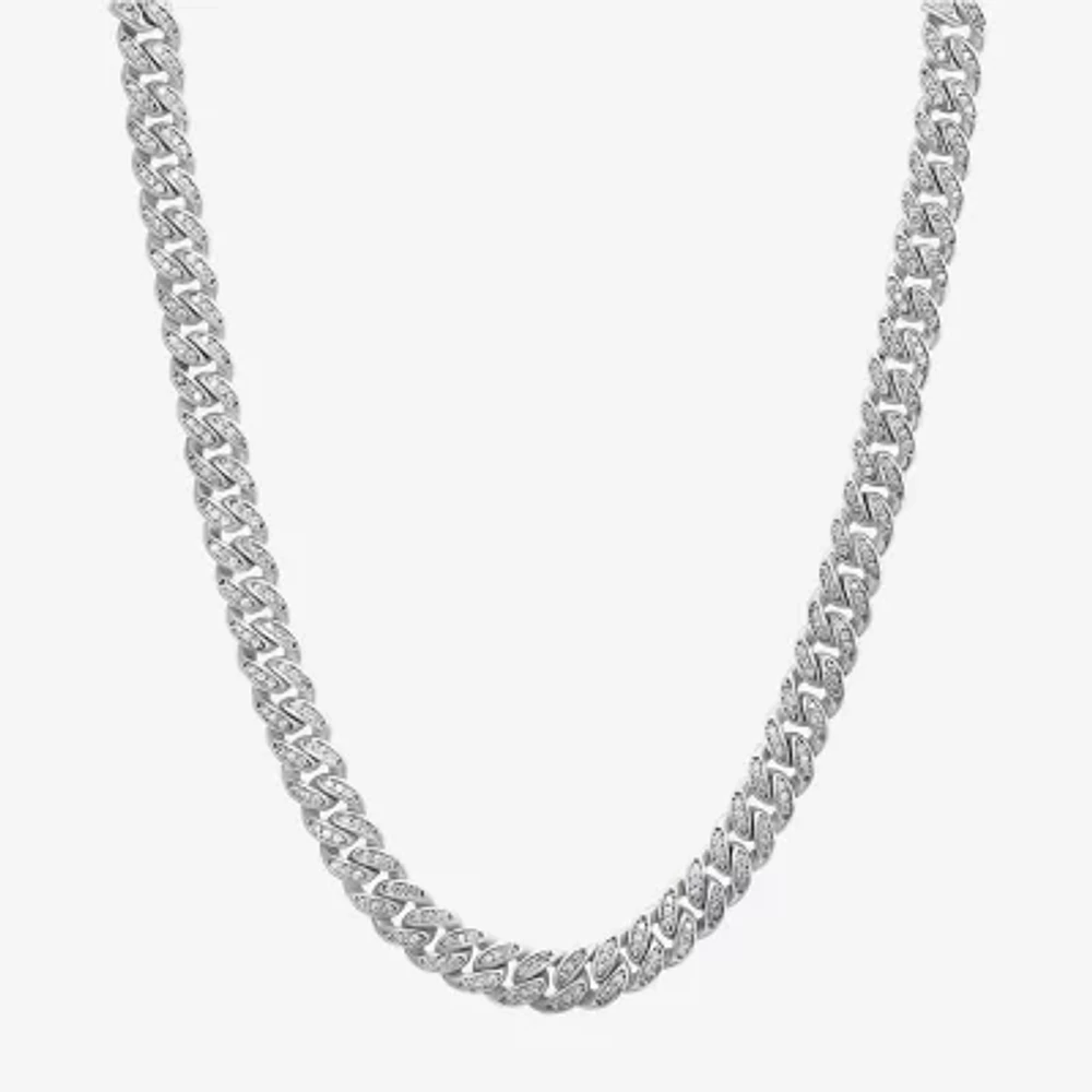 Sterling Silver 22 Inch Solid Link Chain Necklace