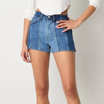 Arizona Womens High Rise Denim Short-Juniors