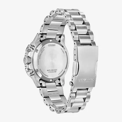 Citizen Mens Chronograph Silver Tone Stainless Steel Bracelet Watch Ca4660-61a
