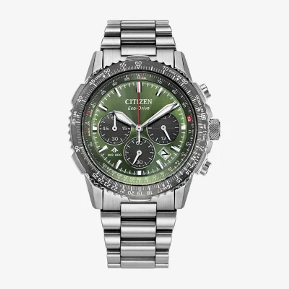 Citizen Mens Chronograph Silver Tone Stainless Steel Bracelet Watch Ca4664-60w