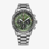 Citizen Mens Chronograph Silver Tone Stainless Steel Bracelet Watch Ca4664-60w