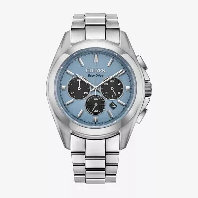 Citizen Mens Chronograph Silver Tone Stainless Steel Bracelet Watch Ca4680-55l