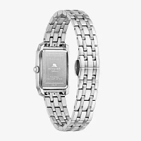 Bulova Frank Sinatra Mens Diamond Accent Silver Tone Stainless Steel Bracelet Watch 96l341