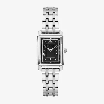 Bulova Frank Sinatra Mens Diamond Accent Silver Tone Stainless Steel Bracelet Watch 96l341