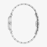 Bulova Frank Sinatra Mens Diamond Accent Silver Tone Stainless Steel Bracelet Watch 96l341