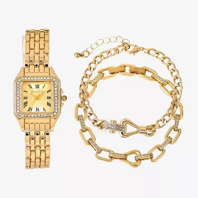 Womens Gold Tone Bracelet Watch A1956g-22-A27