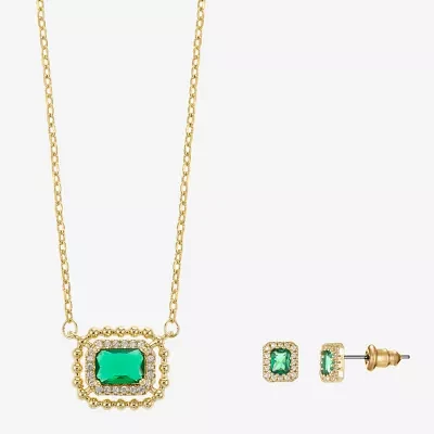 Sparkle Allure Light Up Box 2-pc. Cubic Zirconia 14K Gold Over Brass Jewelry Set