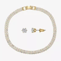 Sparkle Allure Light Up Box 2-pc. Cubic Zirconia 14K Gold Over Brass Round Jewelry Set
