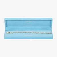 Sparkle Allure Cubic Zirconia 14K Gold Over Brass 7.5 Inch Round Tennis Bracelet