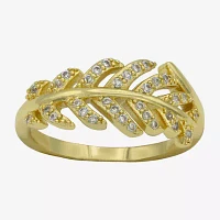 Sparkle Allure Open Cubic Zirconia 14K Gold Over Brass Band