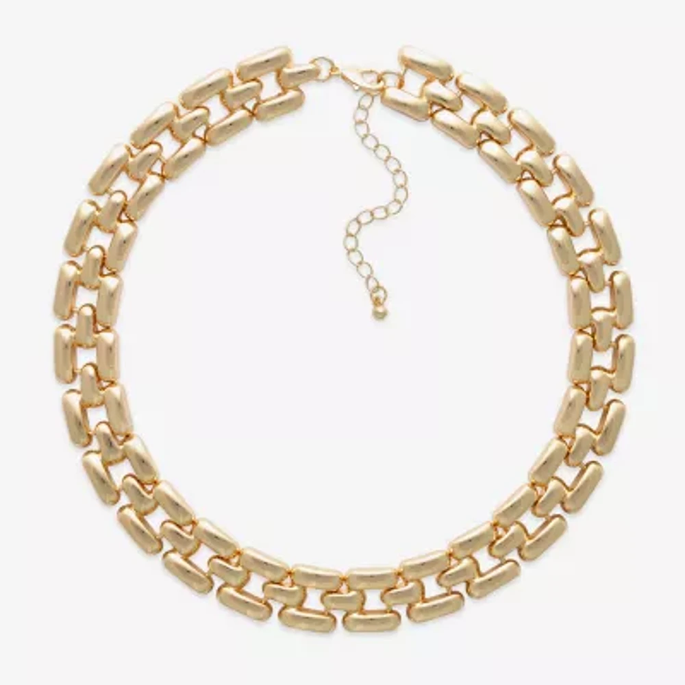 Bold Elements Gold Tone Collar Necklace