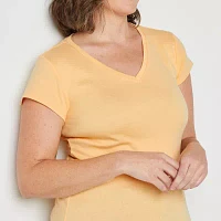 Liz Claiborne Womens Tall V Neck Short Sleeve T-Shirt