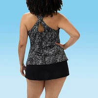 Dolfin Womens Striped One Piece Swimsuit