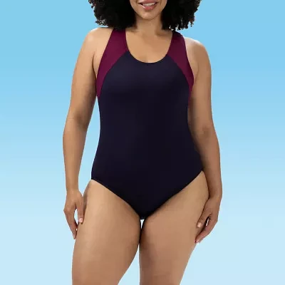 Dolfin Womens Panel One Piece Swimsuit