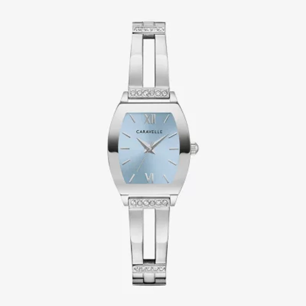 Caravelle Designed By Bulova Womens Silver Tone Stainless Steel Bangle Watch 43l223