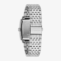 Caravelle Designed By Bulova Mens Diamond Accent Silver Tone Stainless Steel Bracelet Watch 43d108