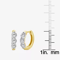 (Si2/ H) 1 CT. T.W. Lab Grown White Diamond 10K Gold 14mm Hoop Earrings