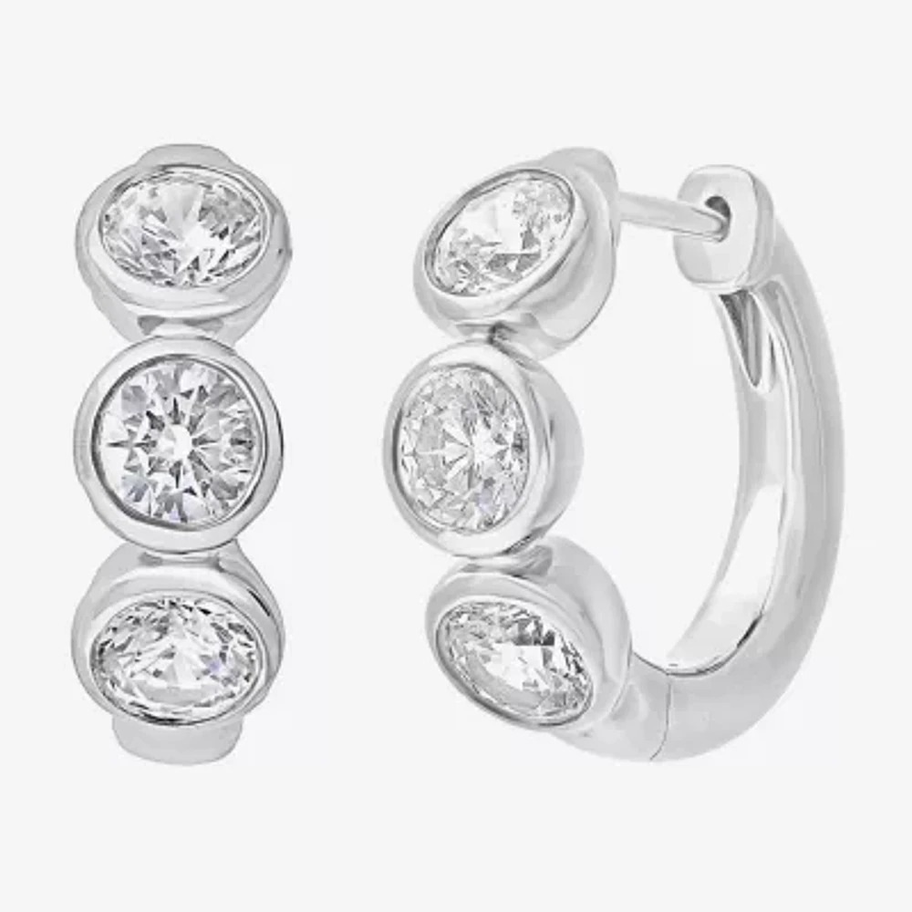 (G,Si2) 1 1/2 CT. T.W. Lab Grown White Diamond 10K White Gold 16.2mm Stud Earrings