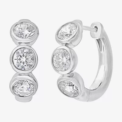 (G,Si2) 1 1/2 CT. T.W. Lab Grown White Diamond 10K White Gold 16.2mm Stud Earrings