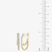 (G,Si2) 1 CT. T.W. Lab Grown White Diamond 10K Gold 22.5mm Hoop Earrings