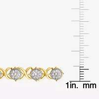 (F,Si2) 4 CT. T.W. Lab Grown White Diamond 10K Gold 7.25 Inch Tennis Bracelet