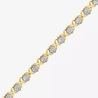 (F,Si2) 4 CT. T.W. Lab Grown White Diamond 10K Gold 7.25 Inch Tennis Bracelet