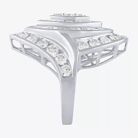 G/S12) Womens CT. T.W. Lab Grown White Diamond 10K Gold Marquise Cluster Cocktail Ring