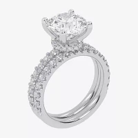Signature By Modern Bride (G / Vs2-Si1) Womens 6 CT. T.W. Lab Grown White Diamond 14K Gold Round Side Stone Bridal Set