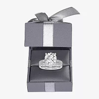 Signature By Modern Bride (G / Vs2-Si1) Womens 6 CT. T.W. Lab Grown White Diamond 14K Gold Round Side Stone Bridal Set