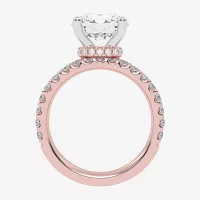 Signature By Modern Bride (G / Vs2-Si1) Womens CT. T.W. Lab Grown White Diamond 14K Rose Gold Round Side Stone Bridal Set