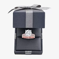 Signature By Modern Bride (G / Vs2-Si1) Womens CT. T.W. Lab Grown White Diamond 14K Rose Gold Round Side Stone Bridal Set