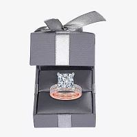 Signature By Modern Bride (G / Vs2-Si1) Womens 4 CT. T.W. Lab Grown White Diamond 14K Rose Gold Side Stone Bridal Set