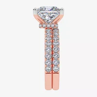Signature By Modern Bride (G / Vs2-Si1) Womens 6 CT. T.W. Lab Grown White Diamond 14K Rose Gold Side Stone Bridal Set