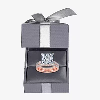 Signature By Modern Bride (G / Vs2-Si1) Womens 6 CT. T.W. Lab Grown White Diamond 14K Rose Gold Side Stone Bridal Set