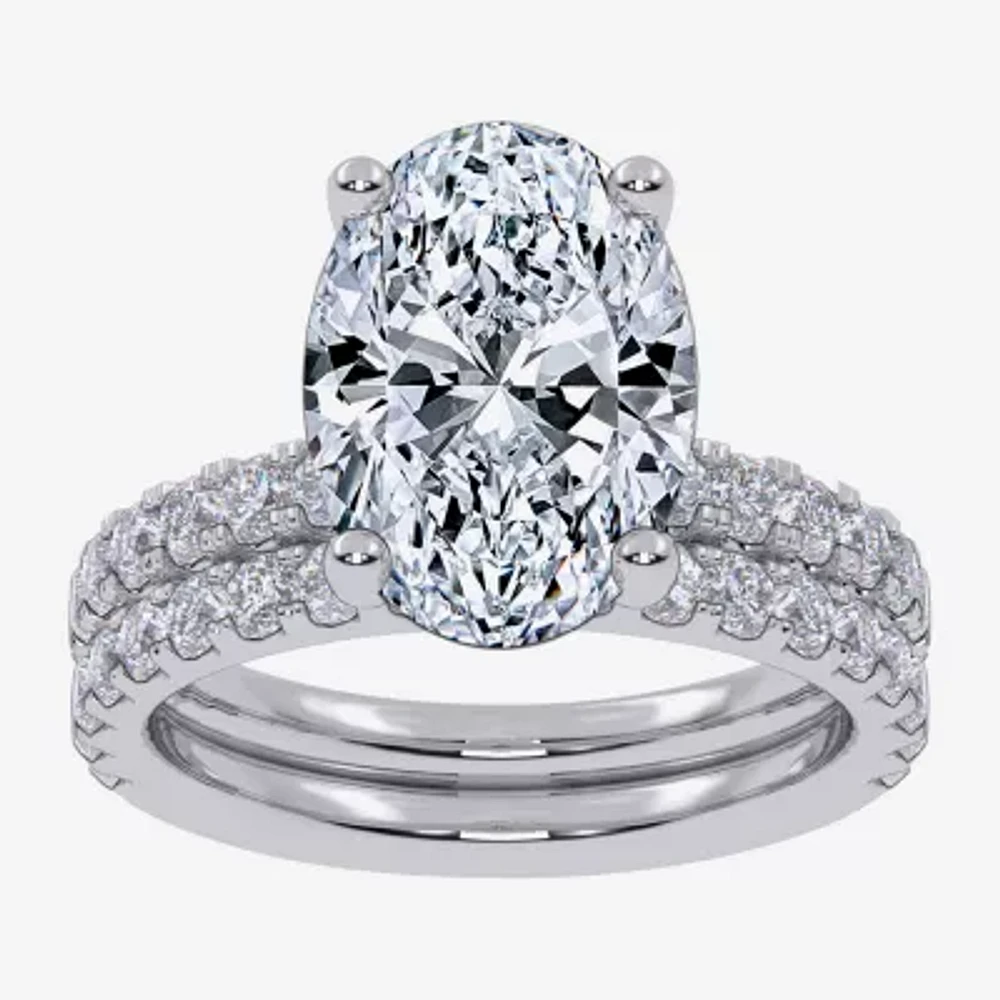 Signature By Modern Bride (G / Vs2-Si1) Womens CT. T.W. Lab Grown White Diamond 14K Gold Oval Side Stone Bridal Set
