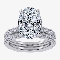 Signature By Modern Bride (G / Vs2-Si1) Womens CT. T.W. Lab Grown White Diamond 14K Gold Oval Side Stone Bridal Set