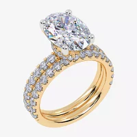 Signature By Modern Bride (G / Vs2-Si1) Womens CT. T.W. Lab Grown White Diamond 14K Gold Oval Side Stone Bridal Set