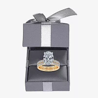 Signature By Modern Bride (G / Vs2-Si1) Womens CT. T.W. Lab Grown White Diamond 14K Gold Oval Side Stone Bridal Set