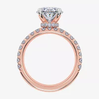 Signature By Modern Bride (G / Vs2-Si1) Womens CT. T.W. Lab Grown White Diamond 14K Rose Gold Oval Side Stone Bridal Set