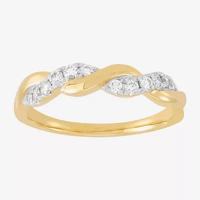 (H-I / I1) 4MM 1/4 CT. T.W. Lab Grown White Diamond 10K Gold Wedding Band