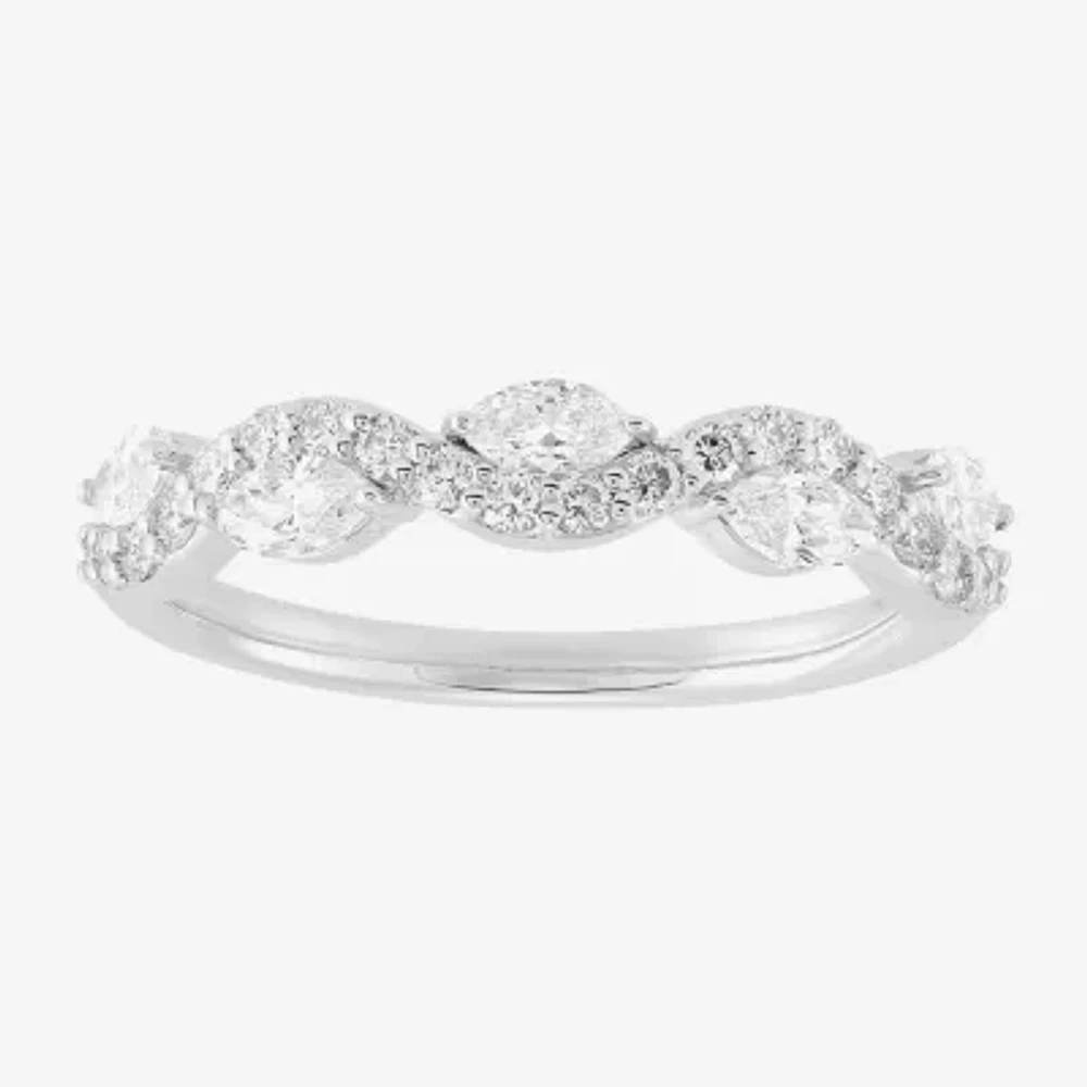 (H-I / Si2) 3/4 CT. T.W. Lab Grown White Diamond 10K Gold Wedding Band